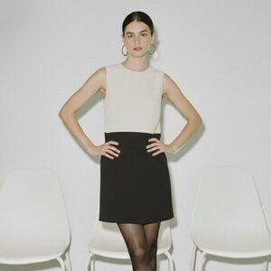 Black and White Shift Mini Dress Women's Size 2